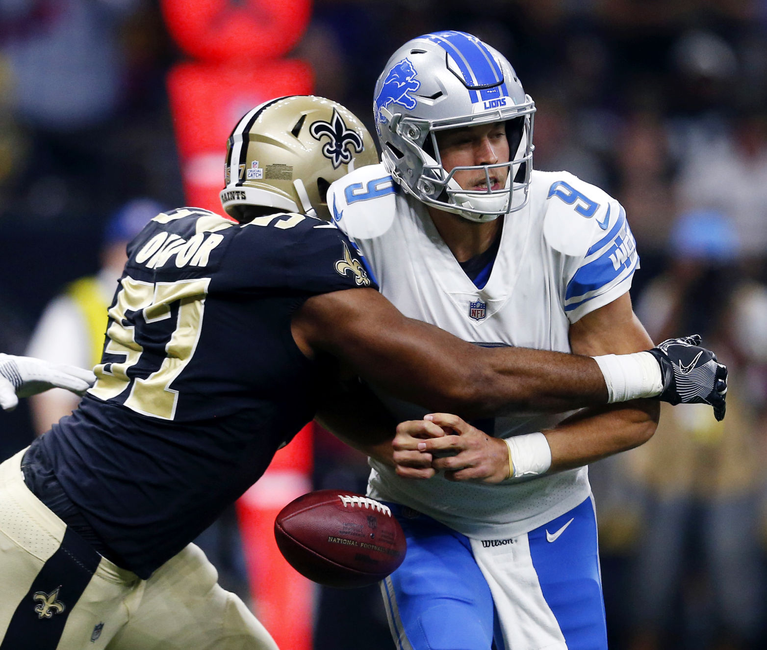 FIRST QUARTER - Alex Okafor strips ball from Stafford